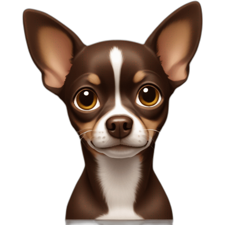 chocolate-colored chihuahua emoji