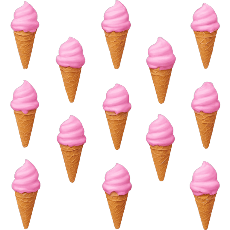 Pink ice cream cone emoji