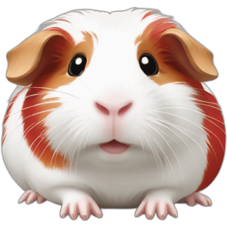 Guinea pig White and Red emoji