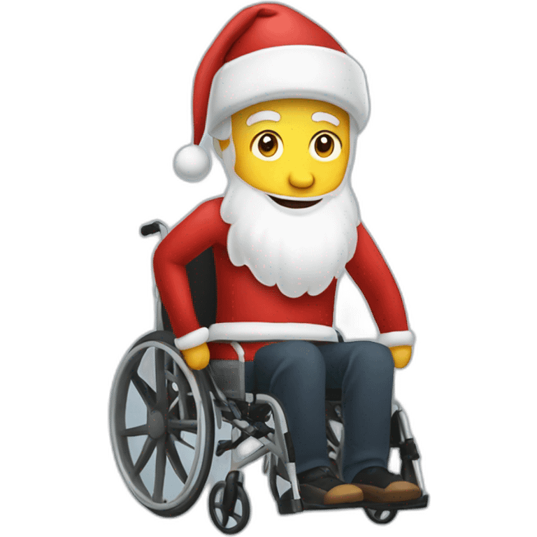 disabled person in Santa Claus hat emoji