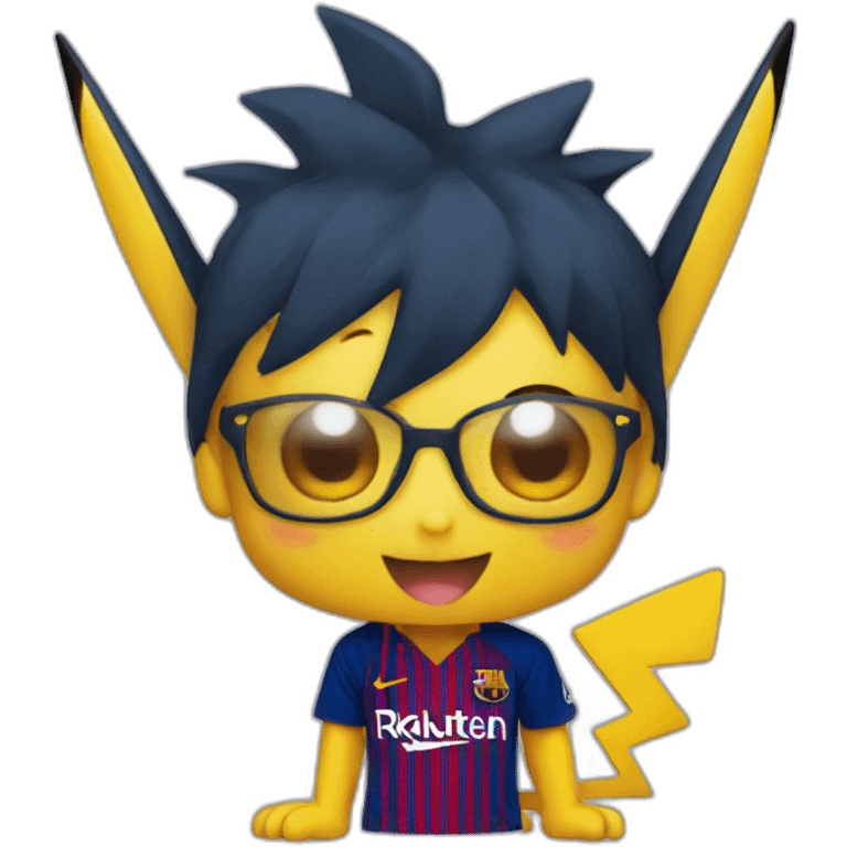 pikachu fc barca emoji