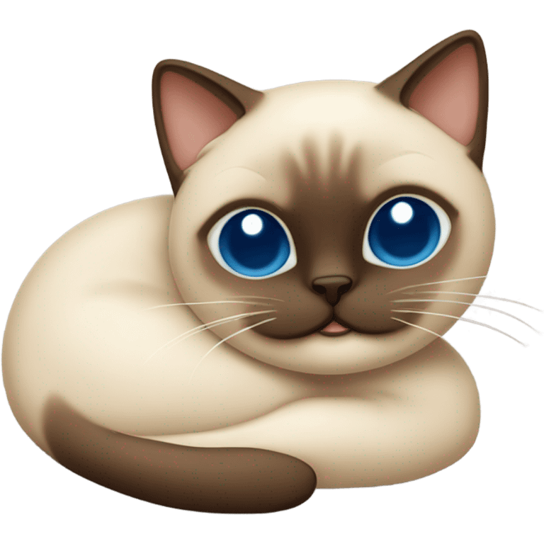 Siamese cat sleeping  emoji