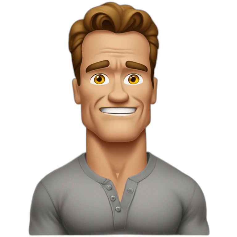 arnold schwarzenegger cartoon wearing henley emoji