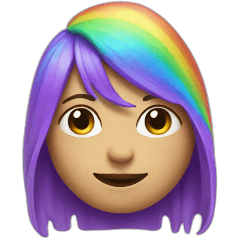 rainbow stream from face emoji