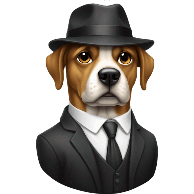 boss mafia dog emoji