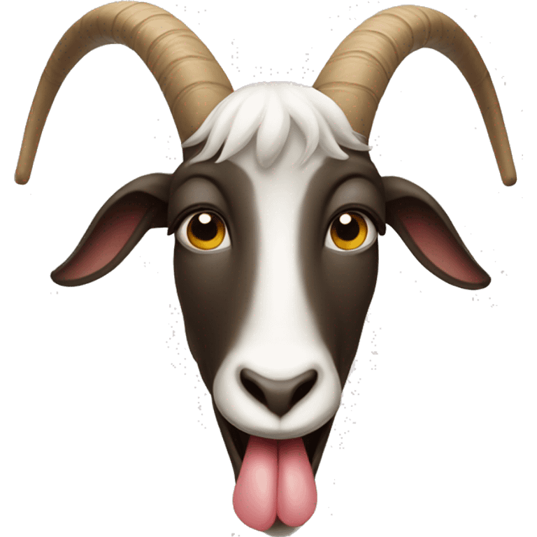 A face with a protruding tongue and a goat gesture emoji