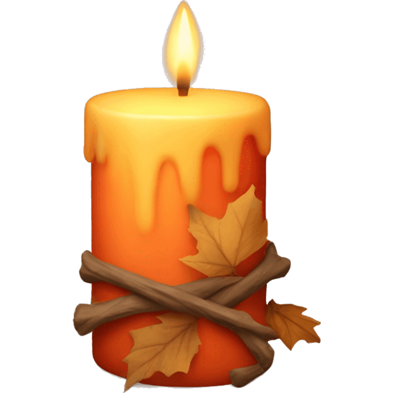 Fall candle emoji