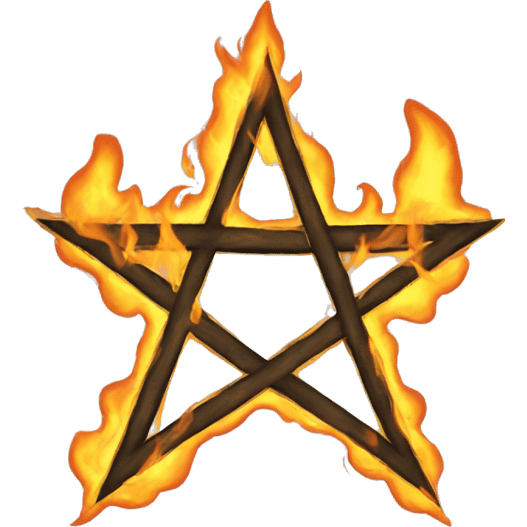 pentagram with fire emoji