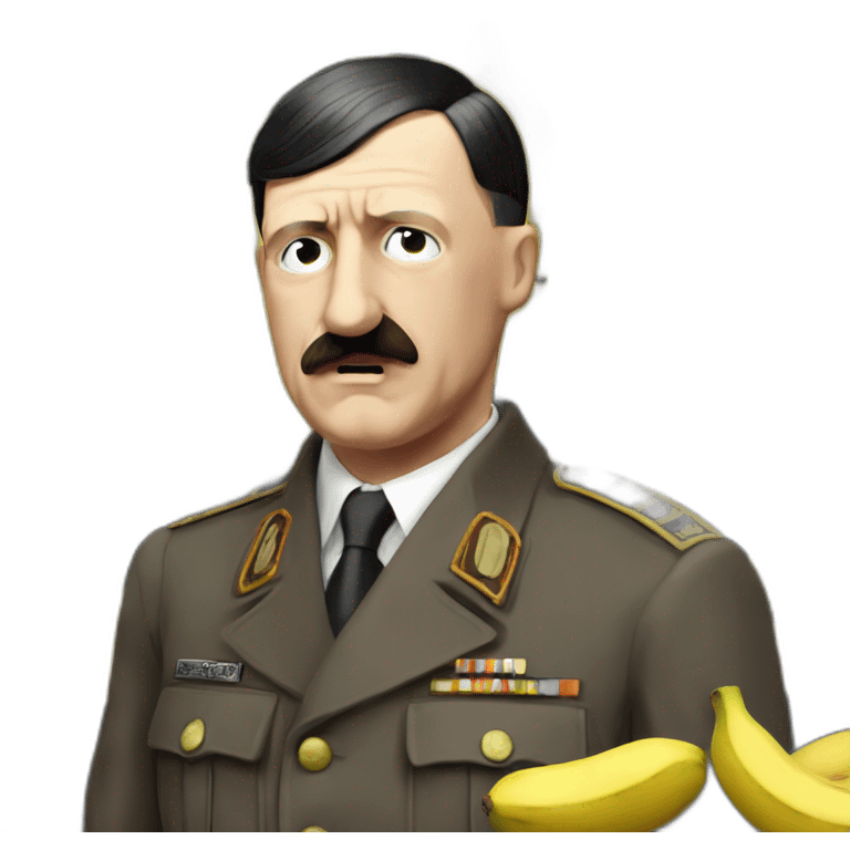 Hitler qui mange une banane emoji