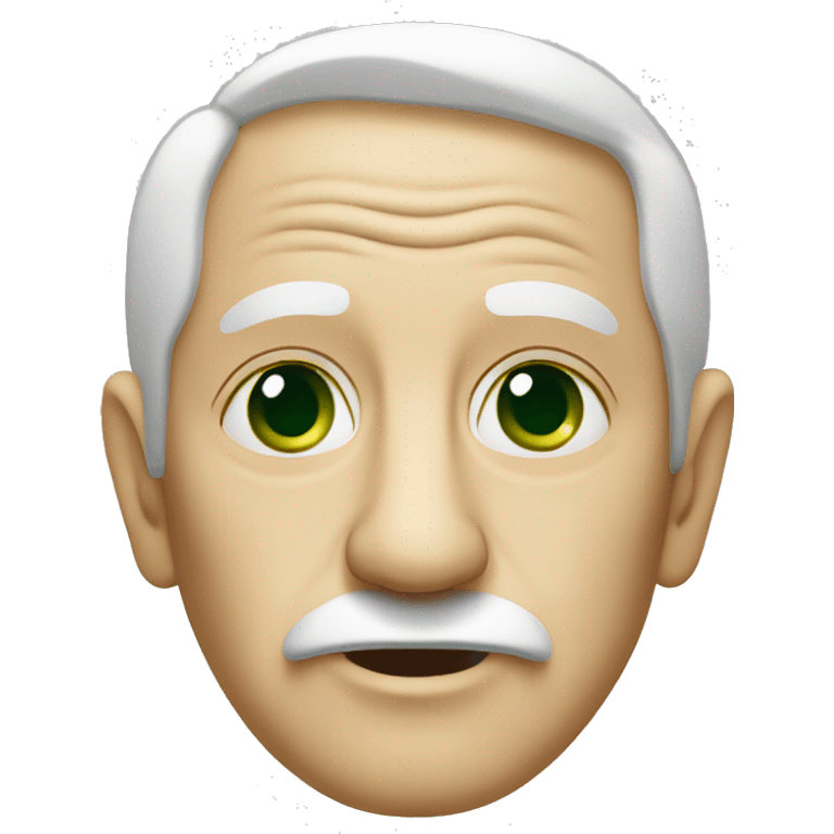 Old man white and green nose emoji