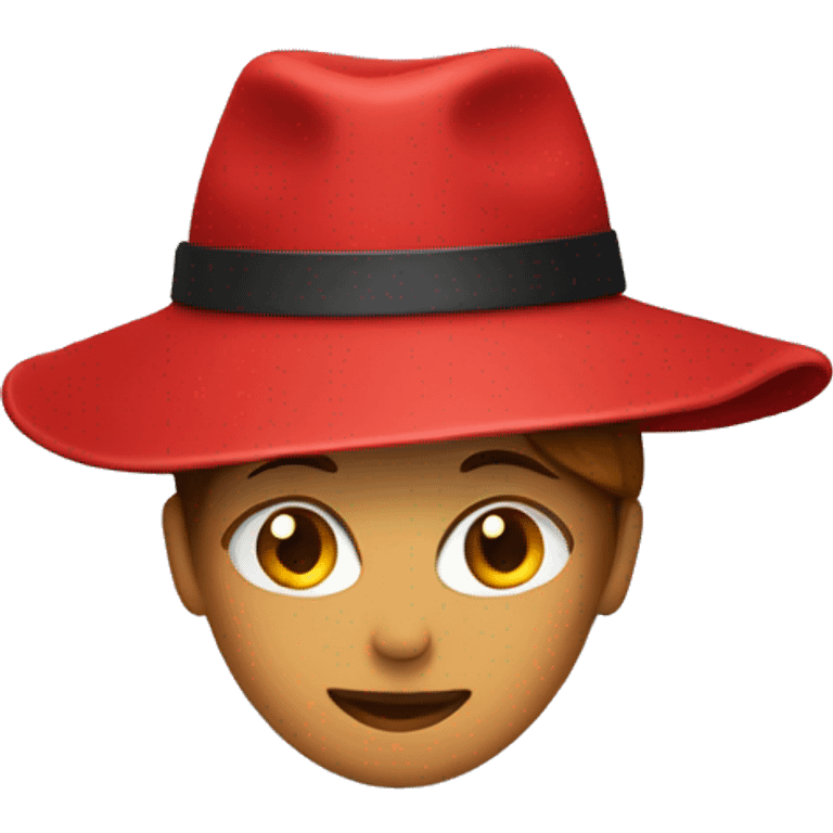 red women's hat emoji