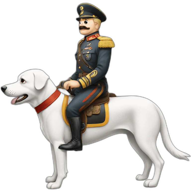 german dictator riding a dog emoji