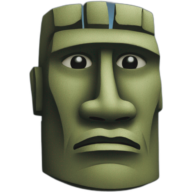 saluting-Easter-island-Moai-head-face emoji