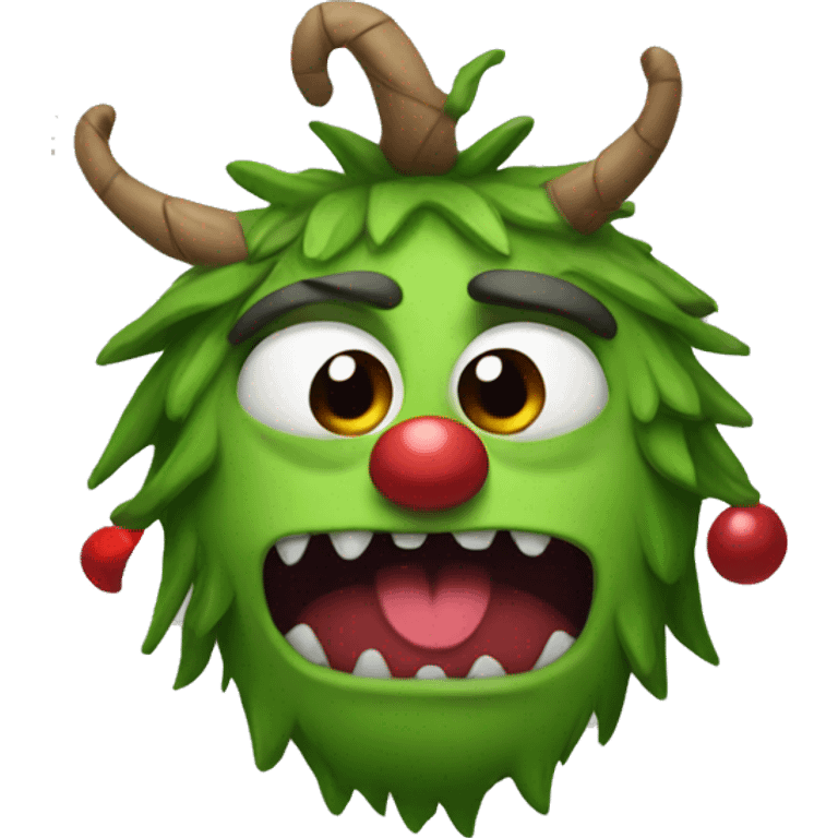 Christmas monster emoji