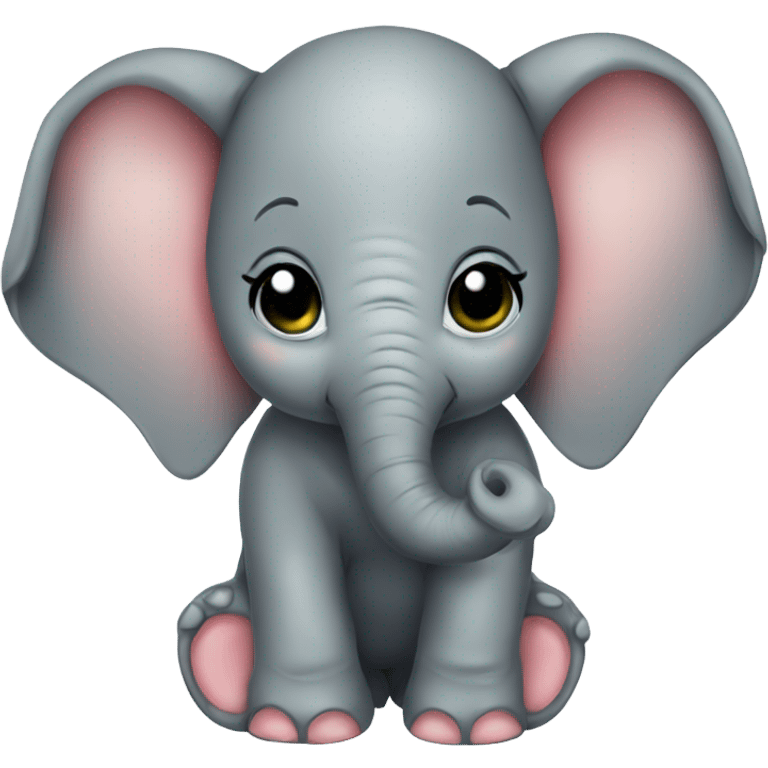 Baby Elephants with pacifier  emoji