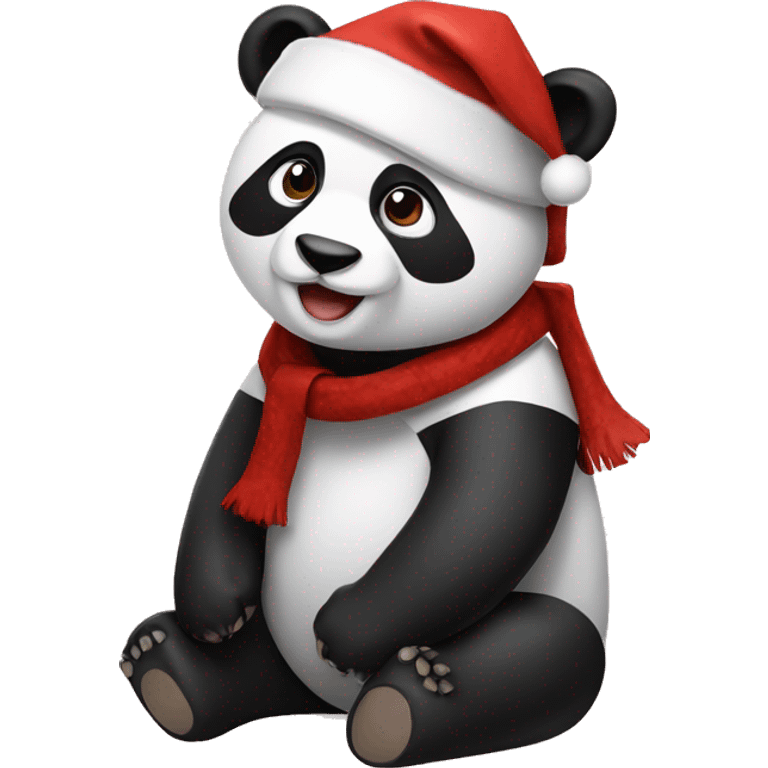 Christmas panda emoji