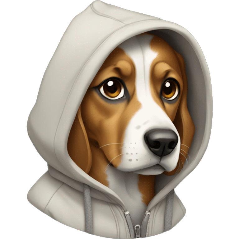 Dog wearing hoodie  emoji