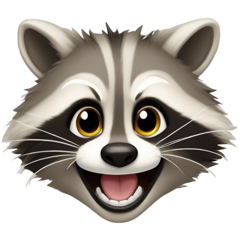 Laughing raccoon  emoji