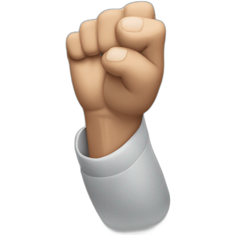 fist clenching man, confident, white man emoji