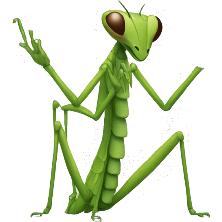 Praying mantis dancing emoji