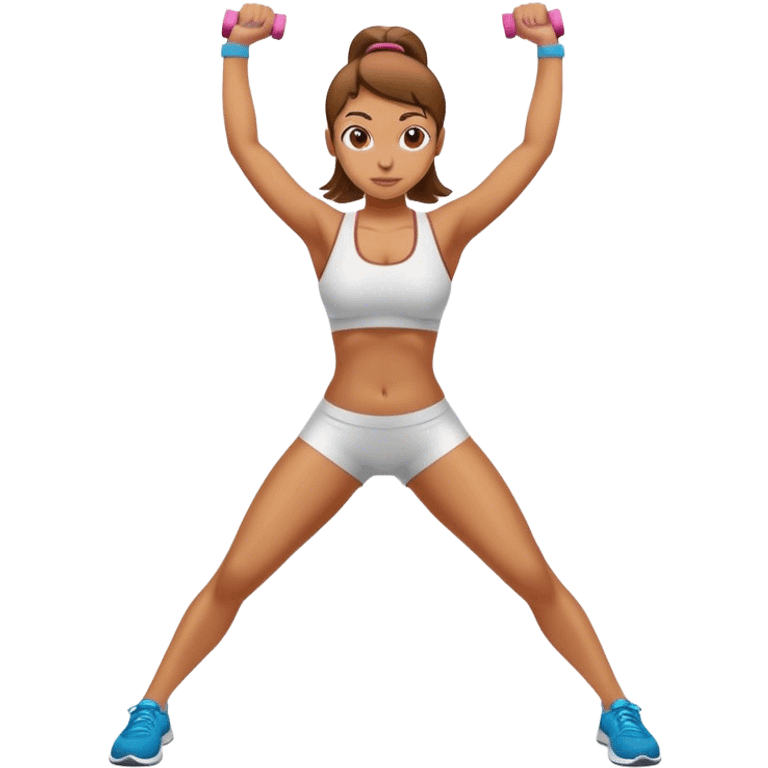 Exercising girl emoji