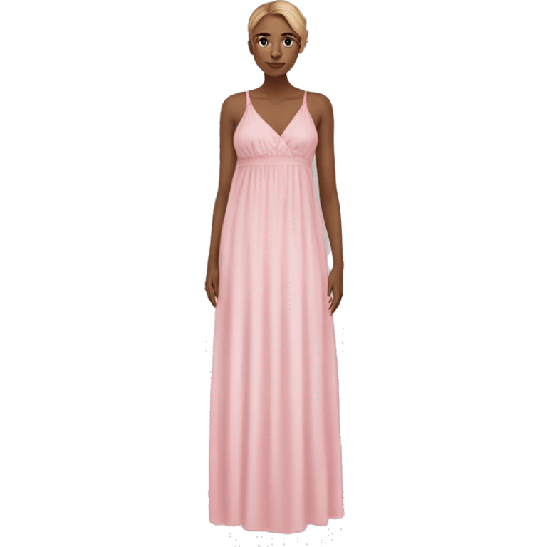 soft pink maxi dress emoji