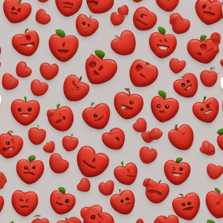 Red heart emoji combined with red apple emoji emoji