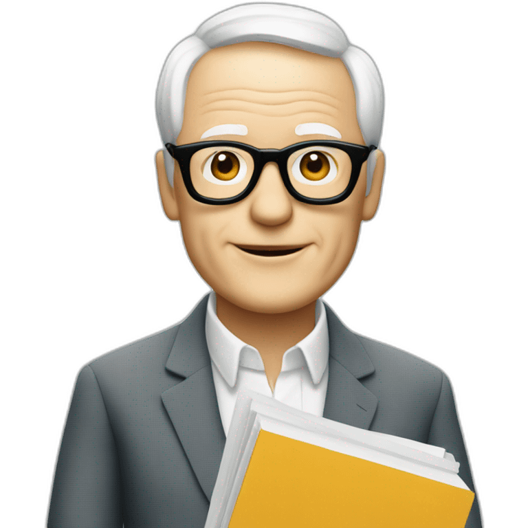 dieter rams holding a typeface emoji