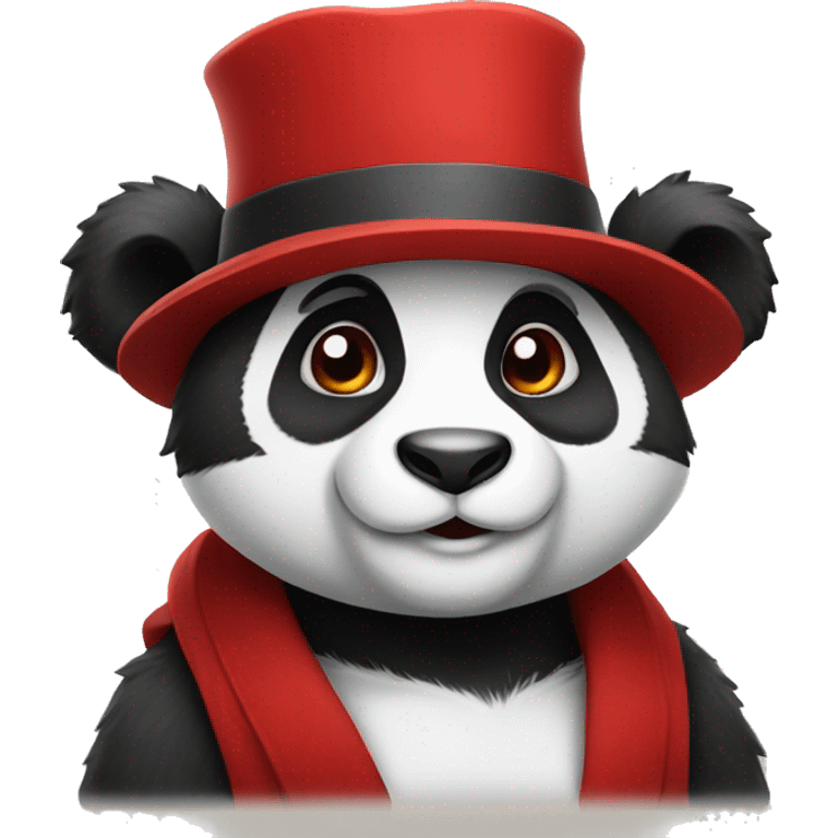 Panda  with the red hat emoji