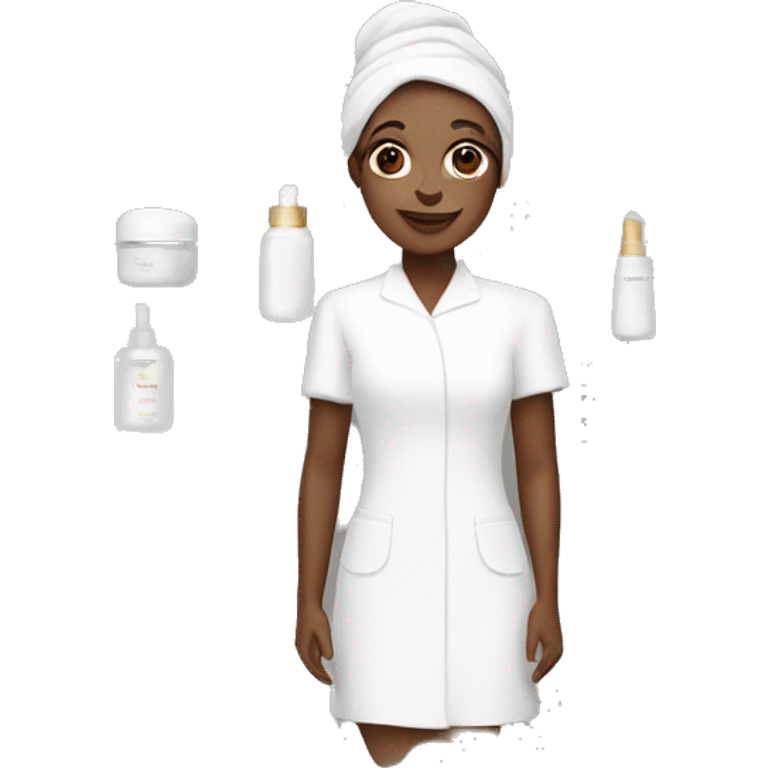 Skin care in people white emoji