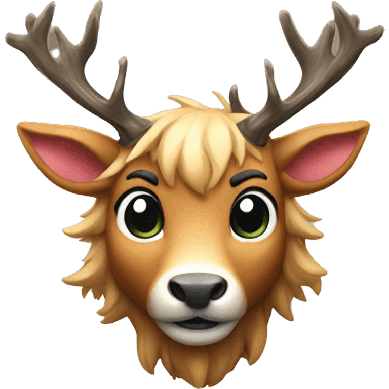 Wild Stag Mascot cute emoji