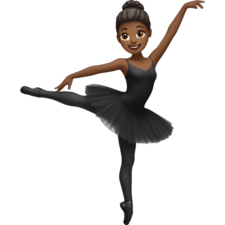 Black ballerina dancing  emoji