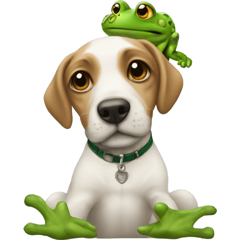 Dog with a frog Custom  emoji