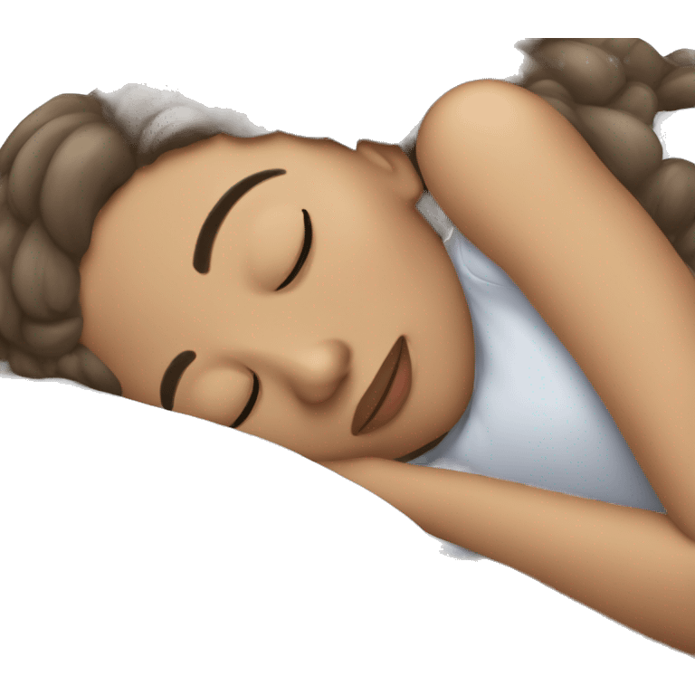 woman asleep on stomach emoji