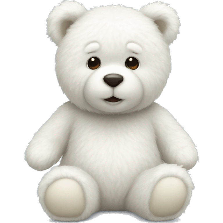 White Teddy bear White cute emoji