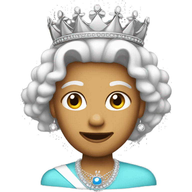 Create an emoji, background black, the queen 👑 badge on her head emoji