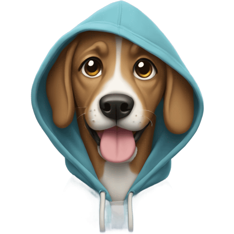 Dog wearing a hoodie  emoji