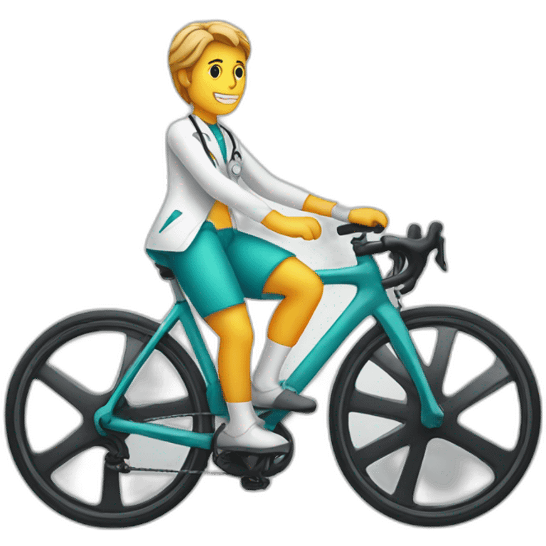 Doctor on road bike emoji