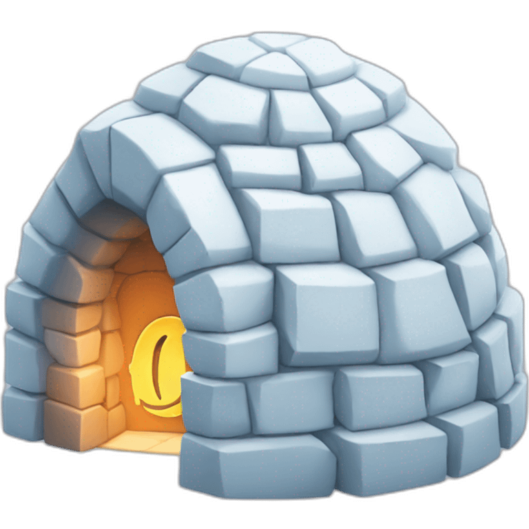 igloo with euro sign emoji