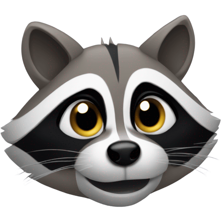 Raccoon with watery eyes  emoji