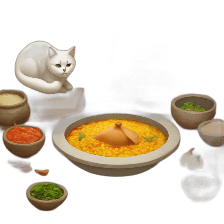 Cats around tajine emoji