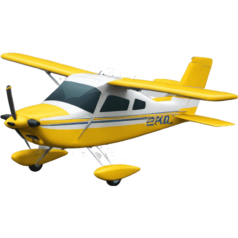 Real airplane cessna modelo 182 yellow to rate emoji