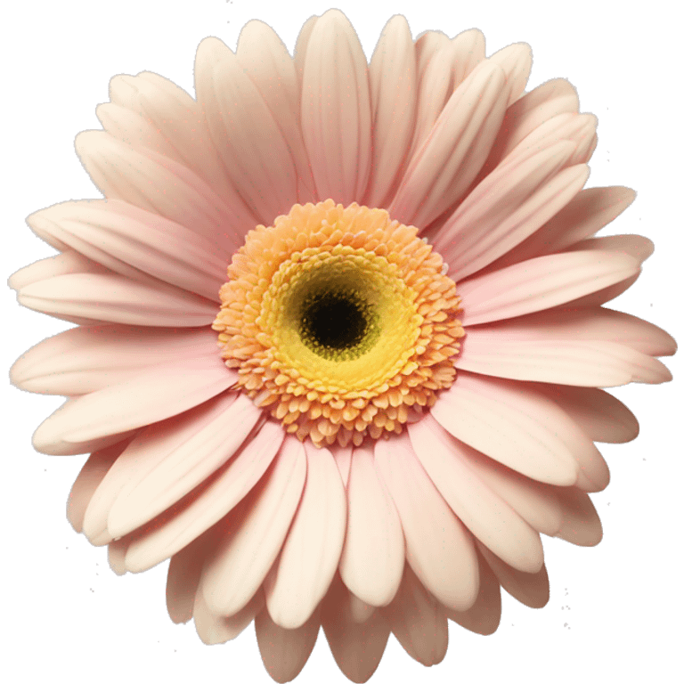 pale pink and pale yellow one flower gerbera emoji