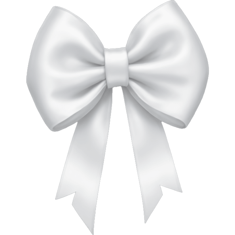 white satin bow emoji