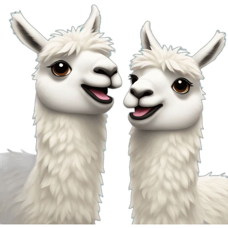 llamas high fiving emoji