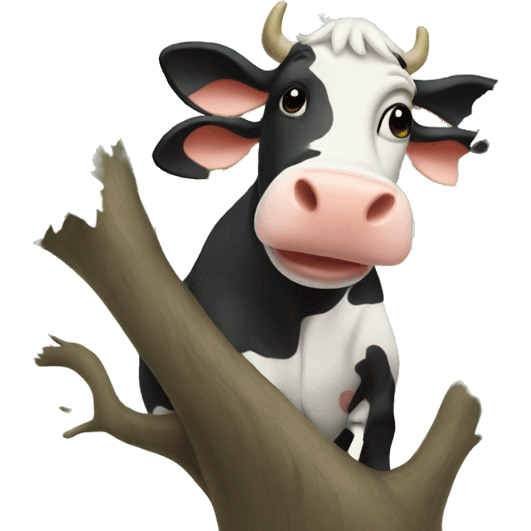 Cow in a tree emoji