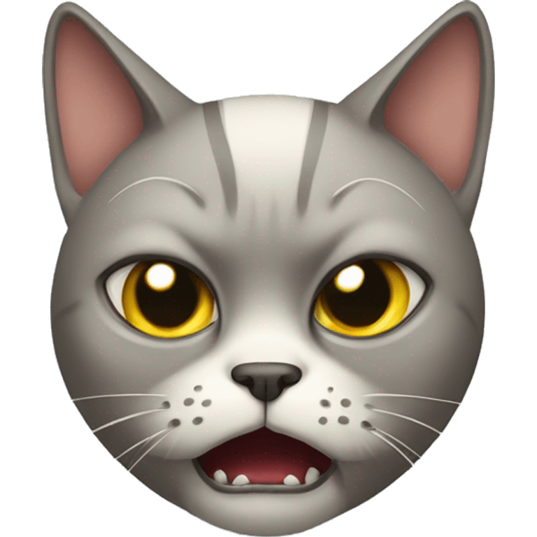 Cat saying with a really bad face ( angry) emoji