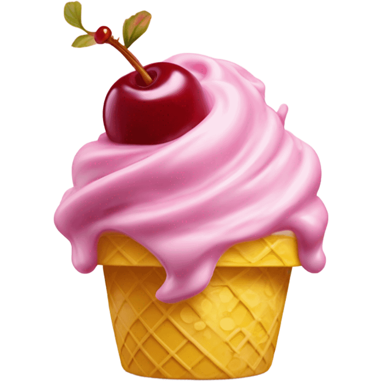 Lemon cherry gelato emoji