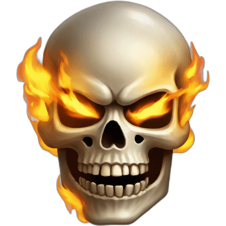 Skull on fire (ghost rider) emoji