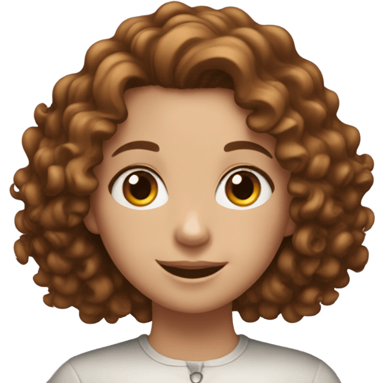 Happy birthday white girl brown curly hair  emoji